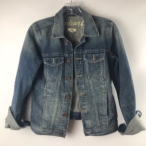 Madewell Jean Jacket XS Rustic Buttons Distressed